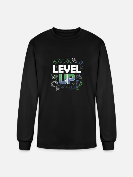 Level Up - Men's Long Sleeve T-Shirt - black