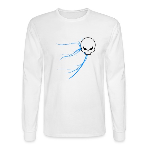 cyber skull bluw - Men's Long Sleeve T-Shirt