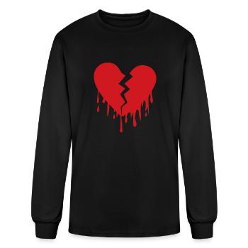 Broken heart - Men's Long Sleeve T-Shirt - black - Front