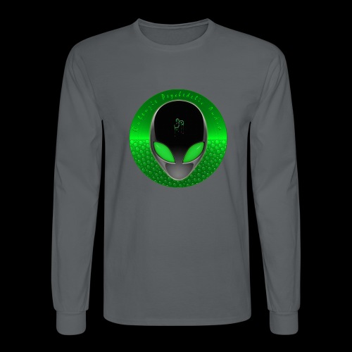 Psychedelic Alien Dolphin Green Cetacean Inspired - Men's Long Sleeve T-Shirt