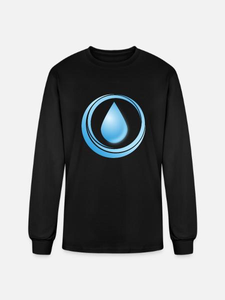 Water - Men's Long Sleeve T-Shirt - black