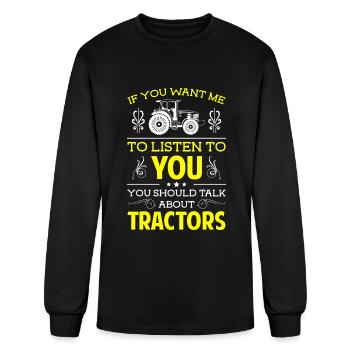 Tractor Grain - Men's Long Sleeve T-Shirt - black - Front