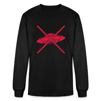 Forbidden sign No UFOs - Men's Long Sleeve T-Shirt - black - Front
