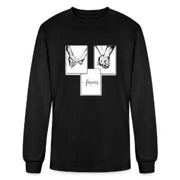 png transparent hand colored parrot birds splash - Men's Long Sleeve T-Shirt - black - Front