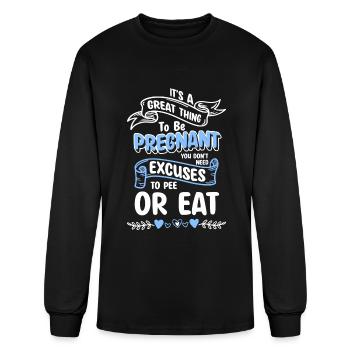 Baby Bump Mother - Men's Long Sleeve T-Shirt - black - Front