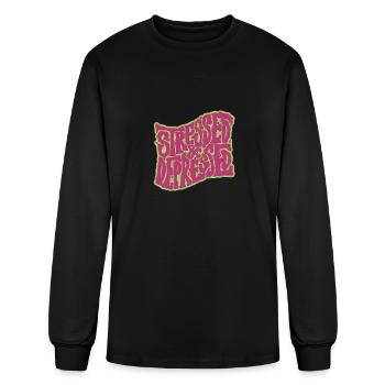 stressed depressed - Men's Long Sleeve T-Shirt - black - Front