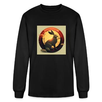 Chinese New Year The Year of the Rabbit - Men's Long Sleeve T-Shirt - black - Front