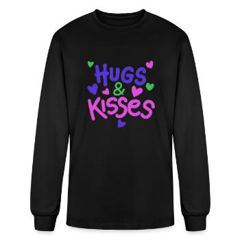 Hugs & Kisses - Men's Long Sleeve T-Shirt - black - Front