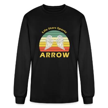 Arrow Retro - Men's Long Sleeve T-Shirt - black - Front