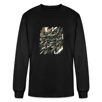 Camouflage Burst - Men's Long Sleeve T-Shirt - black - Front