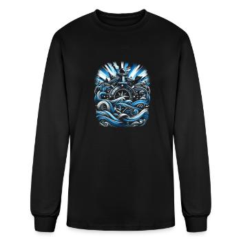 Nautical Guardians - Men's Long Sleeve T-Shirt - black - Front