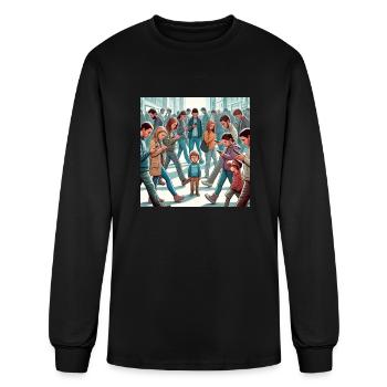 State of Society - Men's Long Sleeve T-Shirt - black - Front