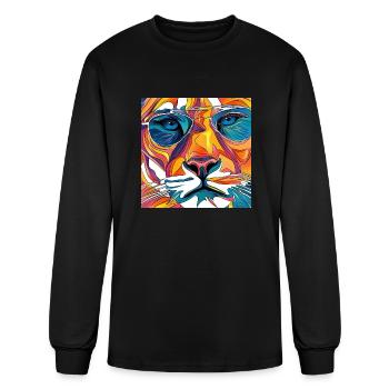 Tigre reggae - T-shirt à manches longues Homme - noir - Devant