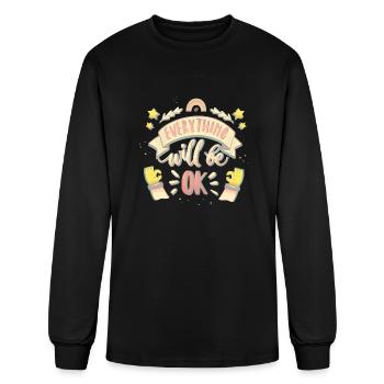 Everything will be ok - Men's Long Sleeve T-Shirt - black - Front
