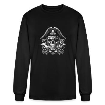 L’héritage du capitaine de l’effroi - T-shirt à manches longues Homme - noir - Devant