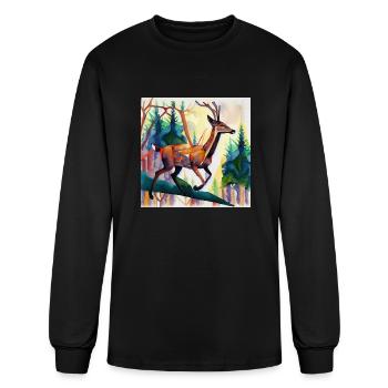 Running away - Men's Long Sleeve T-Shirt - black - Front