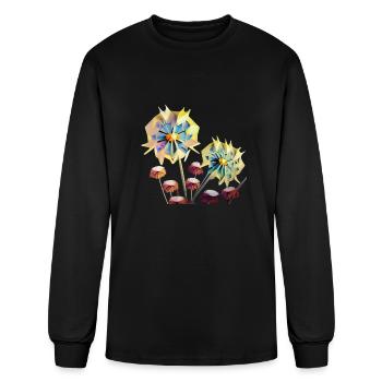 Modern dandelions - Men's Long Sleeve T-Shirt - black - Front