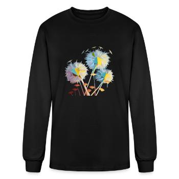 Colourful dandelions - Men's Long Sleeve T-Shirt - black - Front