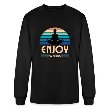 Enjoy the silence - Men's Long Sleeve T-Shirt - black - Front