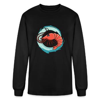 SHRIMP - Men's Long Sleeve T-Shirt - black - Front