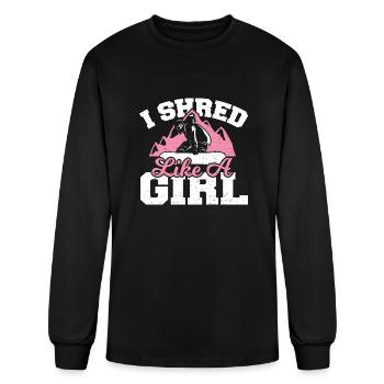 I Shred Like A Girl - Men's Long Sleeve T-Shirt - black - Front