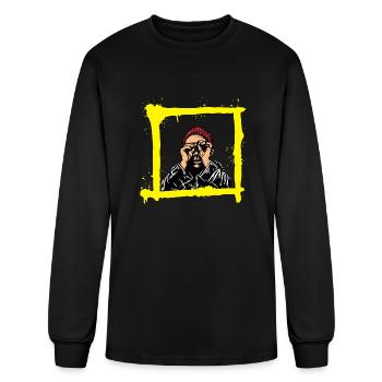 Looking Away - Men's Long Sleeve T-Shirt - black - Front