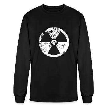 nuclear sign - Men's Long Sleeve T-Shirt - black - Front
