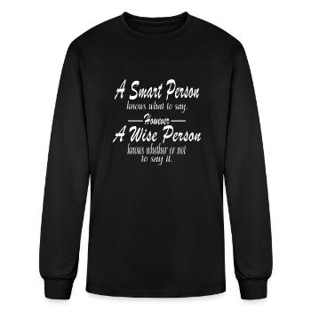 A Smart Person - Men's Long Sleeve T-Shirt - black - Front