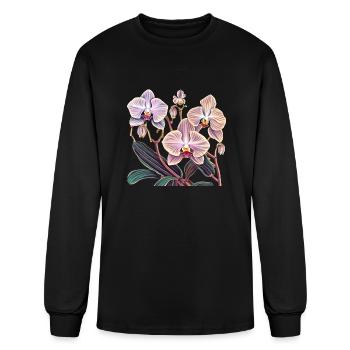 Phalaenopsis Orchids - Men's Long Sleeve T-Shirt - black - Front