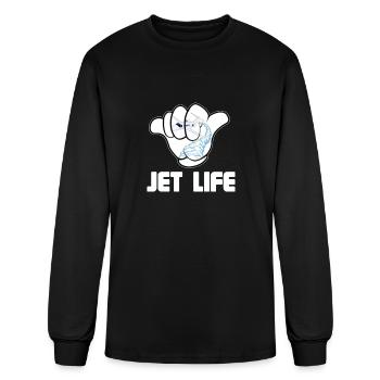 JET life. - Men's Long Sleeve T-Shirt - black - Front