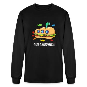 Sub Sandwich Cute Submarine Sandwich - Men's Long Sleeve T-Shirt - black - Front