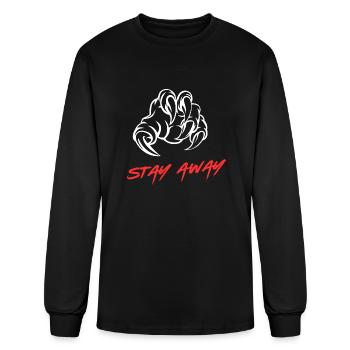 Stay away attitude claw - Men's Long Sleeve T-Shirt - black - Front