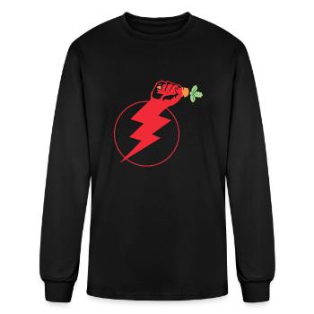Vegan Power - Men's Long Sleeve T-Shirt - black - Front