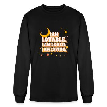 I Am Lovable I Am Loved I Am Loving - Men's Long Sleeve T-Shirt - black - Front