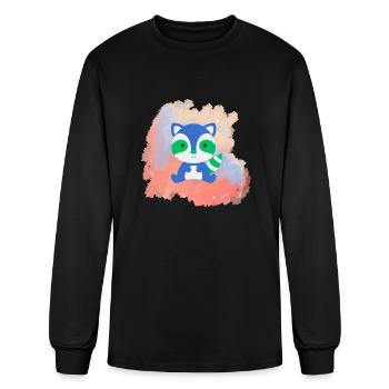 chonky raccoon - Men's Long Sleeve T-Shirt - black - Front