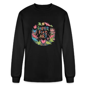 Stunning Origami Art for Paper Folders - Men's Long Sleeve T-Shirt - black - Front