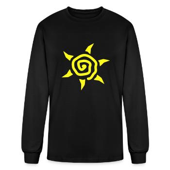 sun - Men's Long Sleeve T-Shirt - black - Front