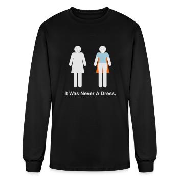 Never A Dress - Men's Long Sleeve T-Shirt - black - Front