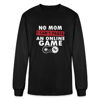 I Can't Pause An Online Game - Men's Long Sleeve T-Shirt - black - Front
