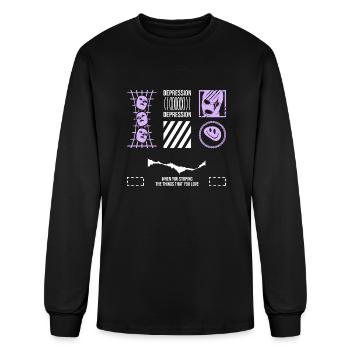 Depression - Men's Long Sleeve T-Shirt - black - Front