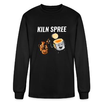 Gift For Potters Clay Artists Kiln Spree Pottery - Men's Long Sleeve T-Shirt - black - Front