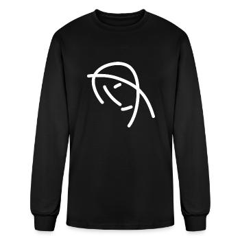 Abstract Face - Men's Long Sleeve T-Shirt - black - Front