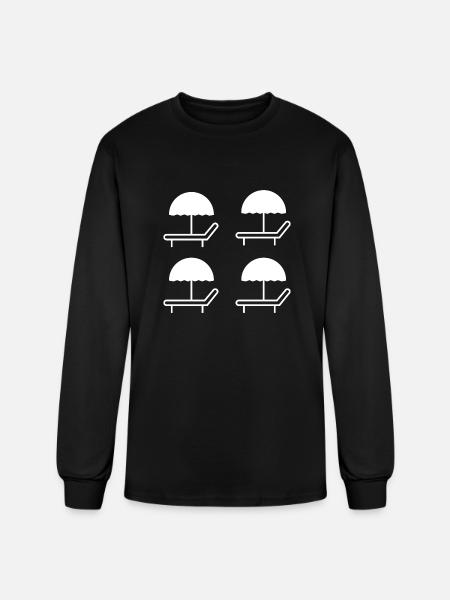 beach umbrella icon - Men's Long Sleeve T-Shirt - black