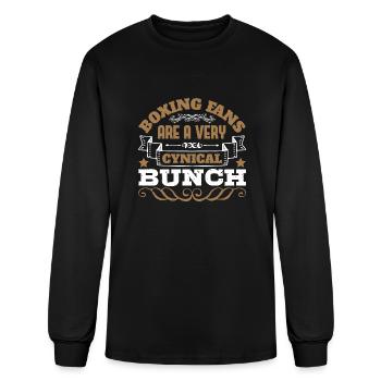 Boxing fans are a very cynical bunch - Men's Long Sleeve T-Shirt - black - Front