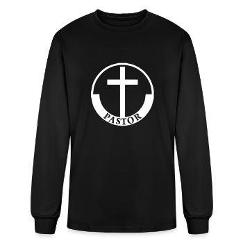 PASTOR - Men's Long Sleeve T-Shirt - black - Front