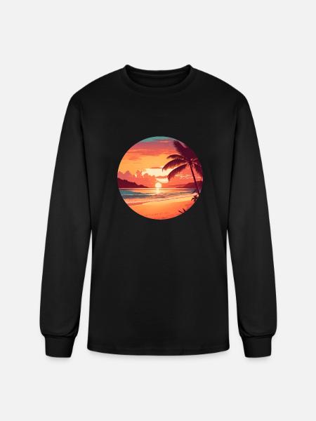 Sunset Serenity - Men's Long Sleeve T-Shirt - black