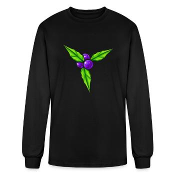 Purple Berrys On A Mistletoe For Christmas - Men's Long Sleeve T-Shirt - black - Front