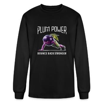 Plum Power: Burpees Tee - Men's Long Sleeve T-Shirt - black - Front