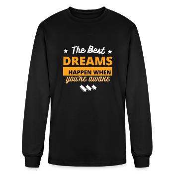 THE BEST DREAMS - Men's Long Sleeve T-Shirt - black - Front