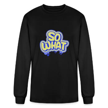 So What - Men's Long Sleeve T-Shirt - black - Front